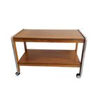 Vintage tv meubel, bijzettafel, trolley, Huis en Inrichting, Ophalen, Gebruikt, 50 tot 100 cm, Onbekend