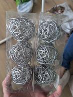 6x kerstballen van hout, Diversen, Kerst, Ophalen of Verzenden, Zo goed als nieuw