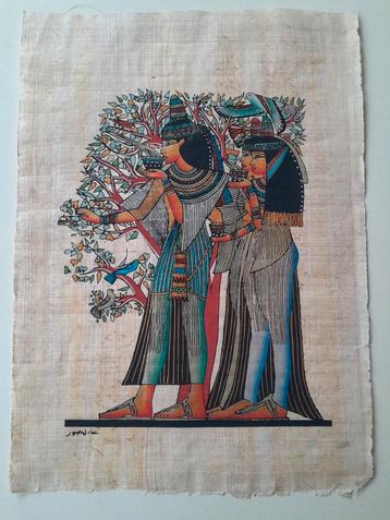 Papyrus afbeelding, hand geschilderd 23x32