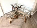 Rivièra Maison salon / bijzet tafeltjes set, Ophalen, Gebruikt, 50 tot 100 cm, Rechthoekig