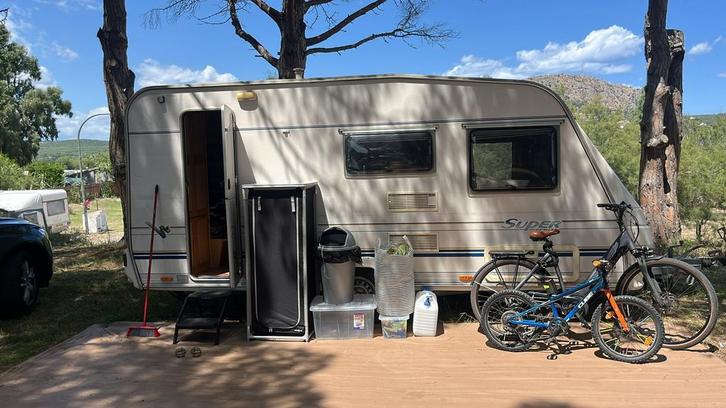 Caravan Spanje sprite super 1999 4 personen, Caravans en Kamperen, Caravans, tot en met 4, Overige, Sprite, 2 aparte bedden, 4 tot 5 meter