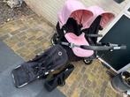 Bugaboo Donkey Duo - Roze - Gebruikte Kinderwagen, Kinderwagen, Gebruikt, Ophalen of Verzenden, Duowagen