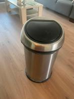 Brabantia 60 liter prullenbak, Ophalen, 40 liter of meer, Zo goed als nieuw, Rvs