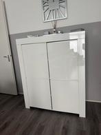 Hoogglans wit barkast, Huis en Inrichting, Kasten | Roldeurkasten en Archiefkasten, Ophalen, Zo goed als nieuw, 25 tot 50 cm, Minder dan 100 cm