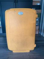 Gele reis koffer, 60 tot 70 cm, Gebruikt, Hard kunststof, 45 tot 55 cm