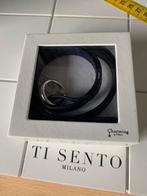 Ti Sento leren koord met clipring blauw nieuw, Sieraden, Tassen en Uiterlijk, Verzenden, Zo goed als nieuw, Blauw