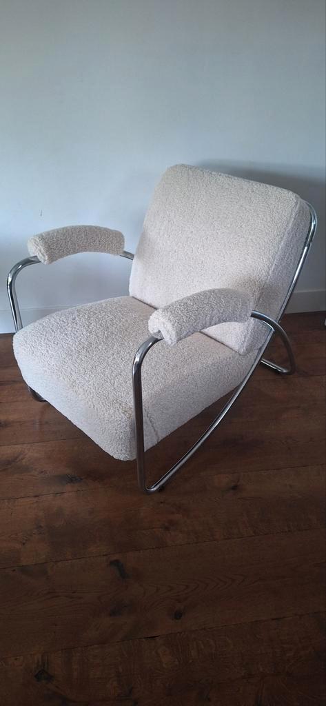 Dyker 20  Fauteuil - Zo Goed Als Nieuw!, Huis en Inrichting, Fauteuils, Zo goed als nieuw, Metaal, Stof, 50 tot 75 cm, 75 tot 100 cm