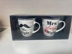 Niuewe Mr.& Mrs Always right bekers, Huis en Inrichting, Keuken | Servies, Ophalen of Verzenden, Nieuw, Overige stijlen, Kop(pen) en/of Schotel(s)