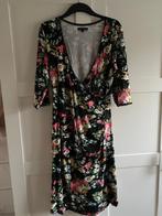 King Louie jurk crossdress, maat L, zwart gebloemd, Zwart, Maat 42/44 (L), Ophalen of Verzenden, Knielengte