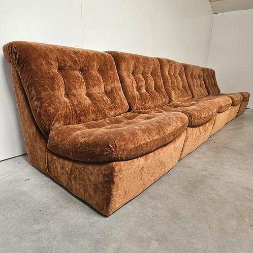Vintage modulaire bank, 5-delig, Huis en Inrichting, Banken | Sofa's en Chaises Longues, Gebruikt, Vierpersoons of meer, 300 cm of meer