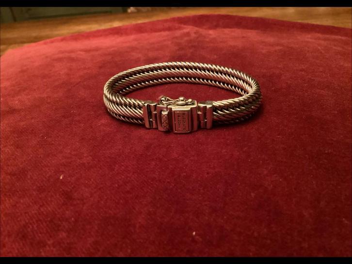 Buddha to buddha armband “ Edwin XS” zo goed als nieuw, Sieraden, Tassen en Uiterlijk, Armbanden, Zo goed als nieuw, Zilver, Ophalen of Verzenden