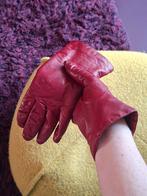 Leren handschoenen oxblood rood - maat M, Kleding | Dames, Mutsen, Sjaals en Handschoenen, Ophalen of Verzenden