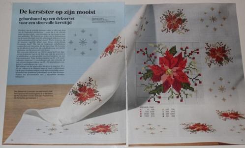 Patroon De kerstster op zijn mooist - 110464, Hobby en Vrije tijd, Borduren en Borduurmachines, Gebruikt, Patroon, Handborduren
