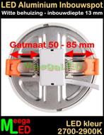 LED keuken inbouw renovatie spot panel Rond wit 6 Watt WW, LEDinbouwspot, Metaal of Aluminium, Ophalen of Verzenden, Plafondspot of Wandspot