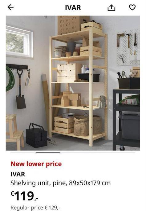 Nieuwe IKEA Ivar kast, Huis en Inrichting, Kasten | Stellingkasten, Nieuw, Ophalen