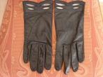 Vintage mt 8 1/4 dunne leren zwarte handschoenen., Kleding | Dames, Mutsen, Sjaals en Handschoenen, Maat 42/44 (L), Ophalen of Verzenden