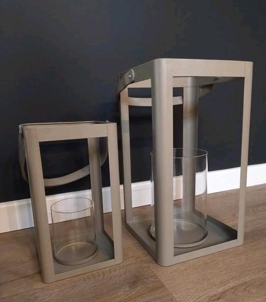 Metalen lantaarns van Gusta, Huis en Inrichting, Woonaccessoires | Kandelaars en Kaarsen, Nieuw, Kandelaar, 25 tot 50 cm, Metaal