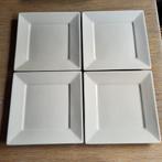 4 vierkante borden L. Dake & Zn., Huis en Inrichting, Keuken | Servies, Ophalen of Verzenden, Aardewerk, Overige stijlen, Bord(en)