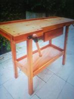 Houten Werkbank., Doe-het-zelf en Verbouw, Werkbanken, Ophalen, Gebruikt, 70 tot 120 cm, Bankschroef