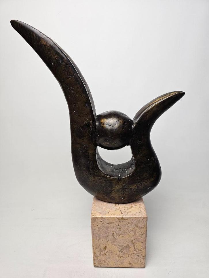 # Gebronsd metalen beeld met titel Toekomst Eduard Martens., Antiek en Kunst, Kunst | Beelden en Houtsnijwerken, Ophalen