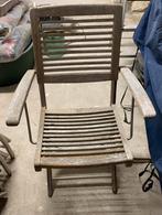 6 Exotan Hardhouten Tuinstoelen - Opknappers, Ophalen, Gebruikt, Hout, Inklapbaar