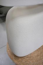 Prachtige grote tafellamp schemerlamp off-white naturel, Ophalen of Verzenden, Zo goed als nieuw, Stof, 75 cm of meer