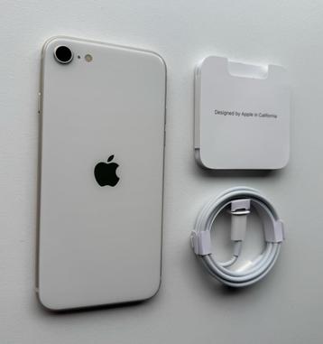 iPhone SE 2022 64GB Starlight | Krasvrij | Batterij 100% beschikbaar voor biedingen