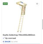 Zoldertrap Keylite 700x1000x2800, Doe-het-zelf en Verbouw, Ladders en Trappen, Ophalen, Trap, Zo goed als nieuw, Opvouwbaar of Inschuifbaar