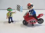 Playmobil kinderen Motorracer met vlaggenzwaaier – 4780, Ophalen of Verzenden, Gebruikt, Los playmobil