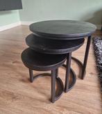 Set van 3 salontafels - Goossens, Ophalen, Gebruikt, Rond, 50 tot 100 cm