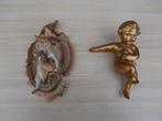 lot van 2 wandfiguren, Ophalen of Verzenden, Gebruikt