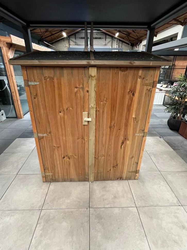 Tuinkast Bayern vuren groen geïmpregneerd incl. dakleer, Tuin en Terras, Bergingen en Tuinkasten, Zo goed als nieuw, Overige typen