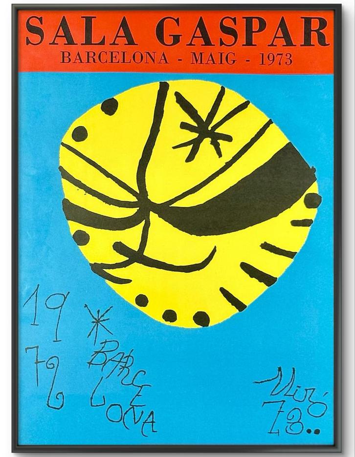 Joan Miró - Sala Gaspar, Barcelona - Originele Litho 1973, Antiek en Kunst, Kunst | Litho's en Zeefdrukken, Ophalen of Verzenden