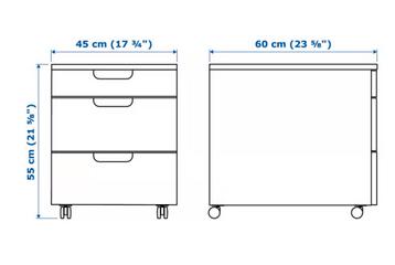 IKEA GALANT Lade-unit zwart (2x) (beschadigd) - afbeelding 2