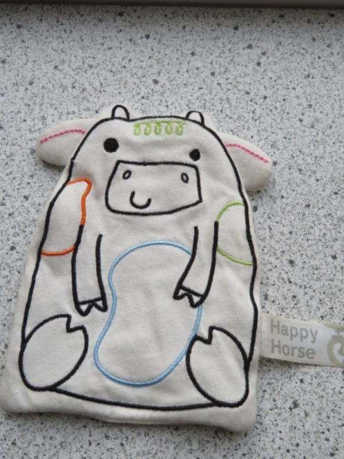 Knuffeldoek knisperdoek varken merk Happy Horse wit velours, Kinderen en Baby's, Speelgoed | Knuffels en Pluche, Zo goed als nieuw