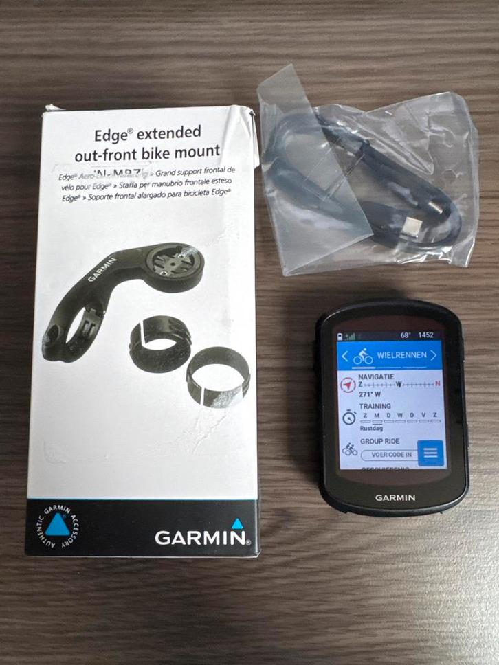 Garmin Edge 840 Solar, Fietsen en Brommers, Fietsaccessoires | Fietscomputers, Zo goed als nieuw, Draadloos, Ophalen of Verzenden