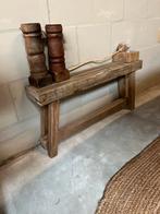 Oude Houten Bankje - Rustiek, Verzenden, 25 tot 50 cm, Rechthoekig