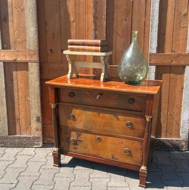 Ladekast commode 3 laden origineel 81,5 x 40,5 x 73,5 cm, Huis en Inrichting, Kasten | Ladekasten, Gebruikt, Minder dan 100 cm