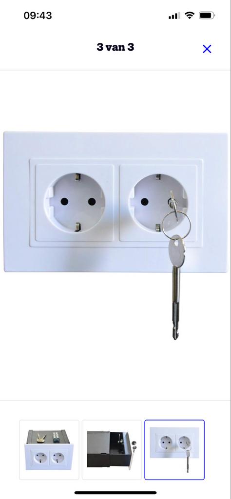 Stopcontact Kluis - Nieuw!, Ophalen of Verzenden, Nieuw, Brandkast