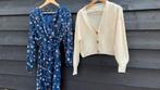 Blauwe schattige jurk en nieuw vest Only S/36, Ophalen of Verzenden, Zo goed als nieuw, Maat 36 (S)