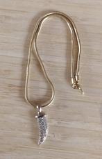 bijou ketting met hanger, volgnr 26, Ophalen of Verzenden, Zo goed als nieuw, Zilver, Overige materialen