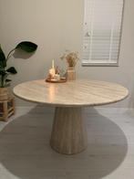 Travertin Eettafel Rond - 120cm, Huis en Inrichting, Tafels | Eettafels, Rond, Nieuw, Ophalen of Verzenden, Vier personen