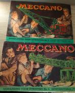 OUDE MECCANO IN HOUTEN KIST+HANDLEIDINGEN*BOUW BOEKJES, Verzamelen, Verzenden, Gebruikt