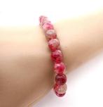 Armband van aardbeienkwarts, Verzenden, Zo goed als nieuw, Roze