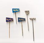 5 verschillende (1 emaille) speldjes van VéGé kruideniers, Ophalen of Verzenden, Gebruikt, Overige onderwerpen, Speldje of Pin