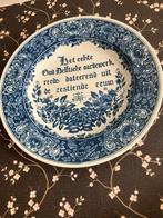 Antiek wandbord Delfts blauw, Ophalen
