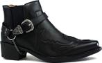 Zwarte lage heren cowboy laarzen met ketting / mannen boots, Nieuw, Zwart, Boots, Verzenden
