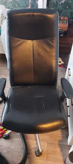 Bureau stoel ( leer ), Ophalen, Zwart
