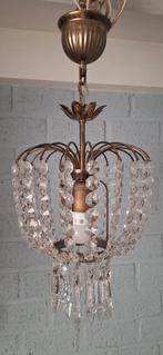 Kleine antieke kroonluchter kristal/glas, Huis en Inrichting, Lampen | Kroonluchters, Ophalen, Gebruikt, Glas
