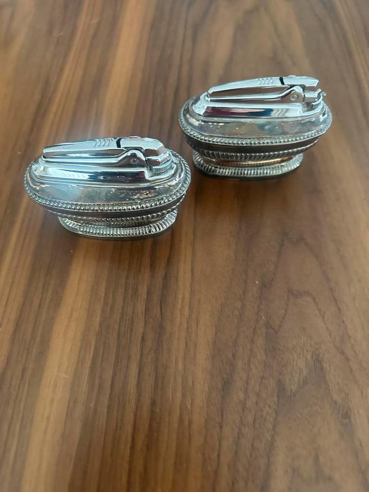 2 Verzilverde Ronson Tafelaanstekers, Antiek en Kunst, Antiek | Overige Antiek, Ophalen